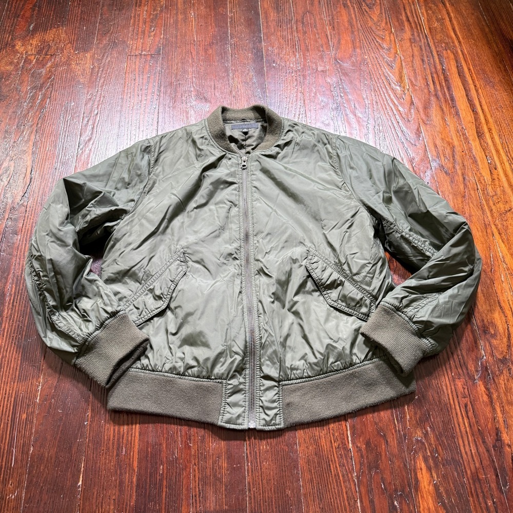 Uniqlo Jacket Mens XL Green MA-1 Bomber Army Softshell‎ Military Flight